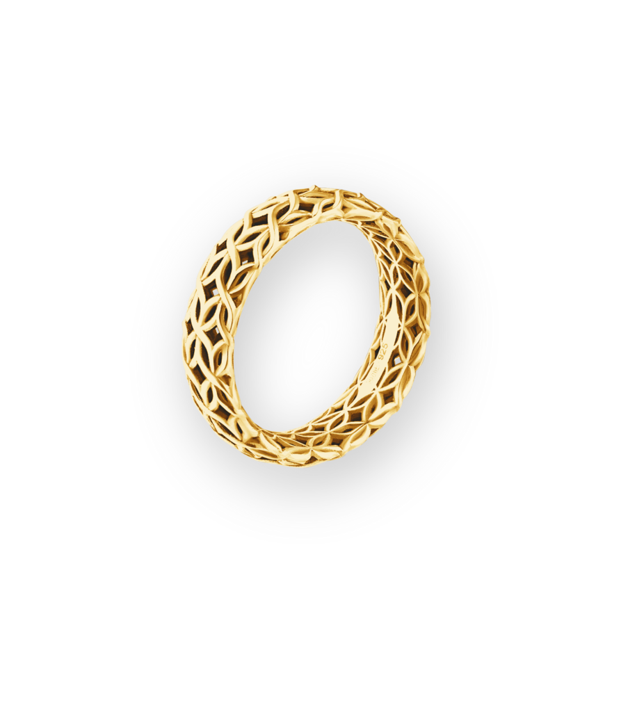 Кольцо "Масверк" (узкое, L), золоченое