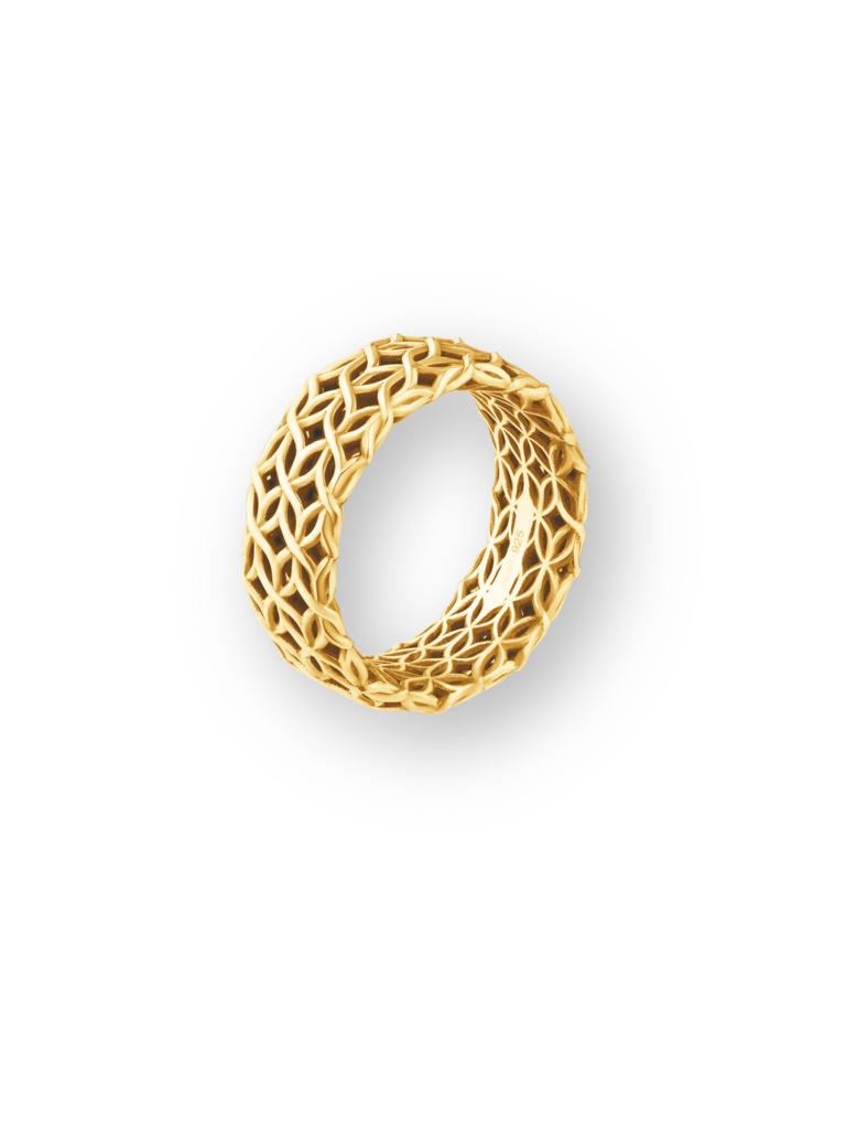 Кольцо "Масверк" (широкое, L), золоченое