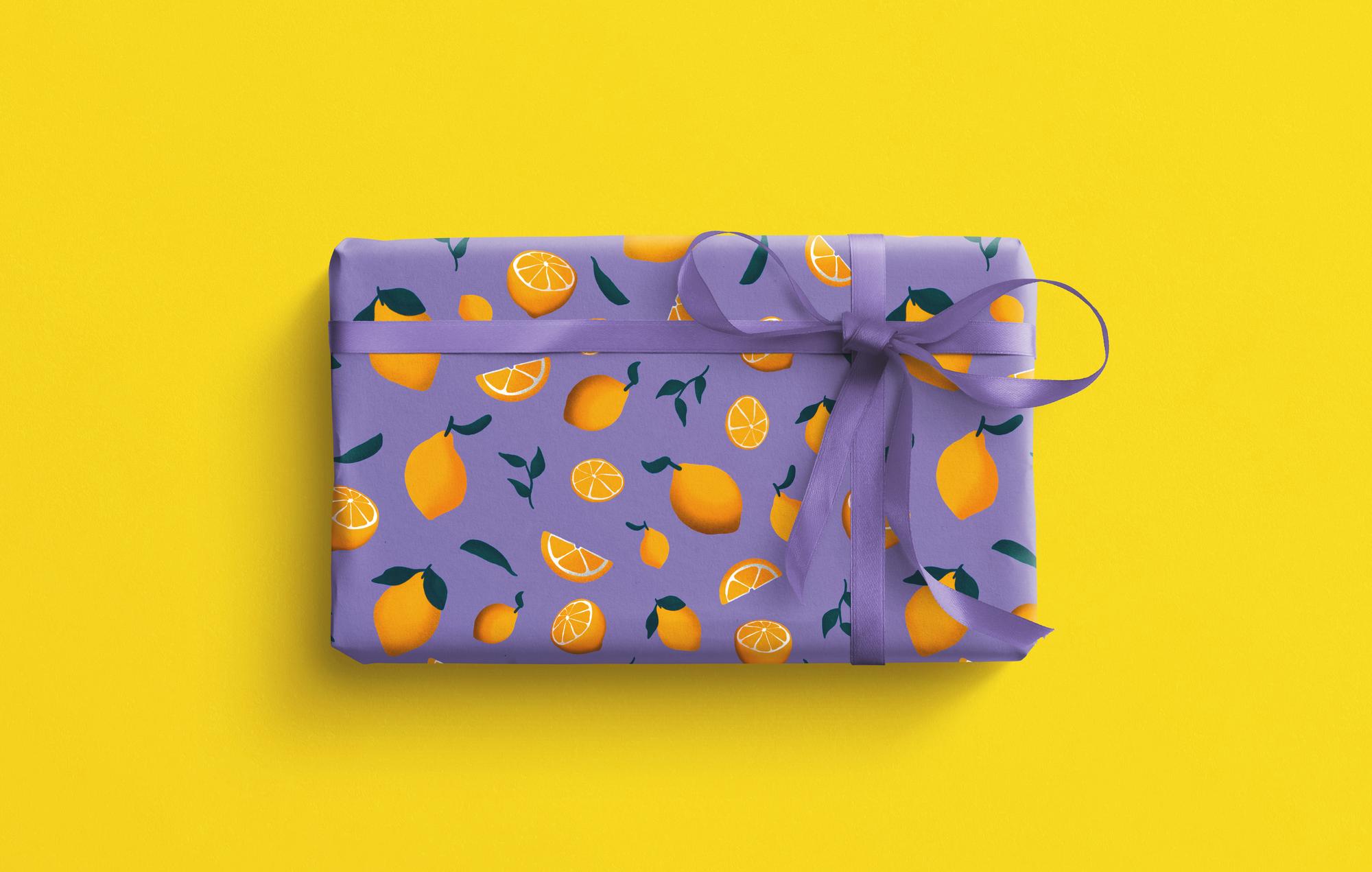 Упаковочная бумага Лимоны