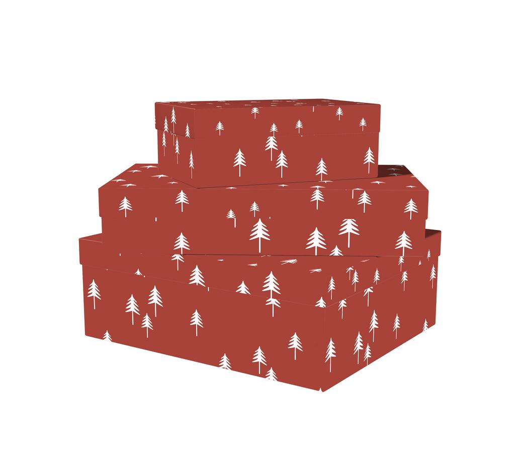 Коробка Елки (красный)