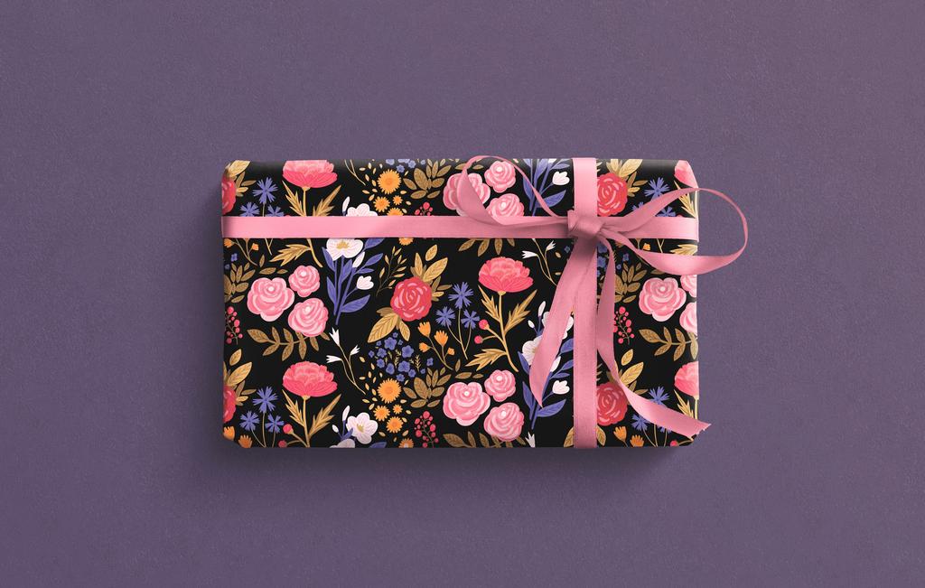 Упаковочная бумага Пионы