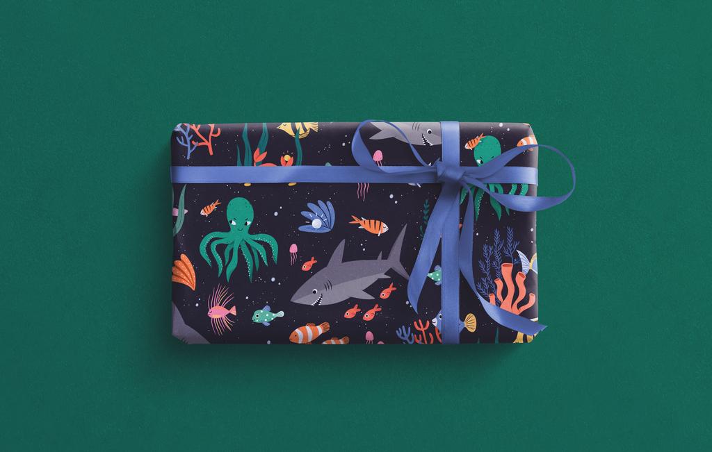 Упаковочная бумага Подводный мир