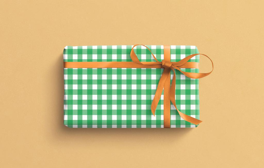 Упаковочная бумага Зеленая Клетка