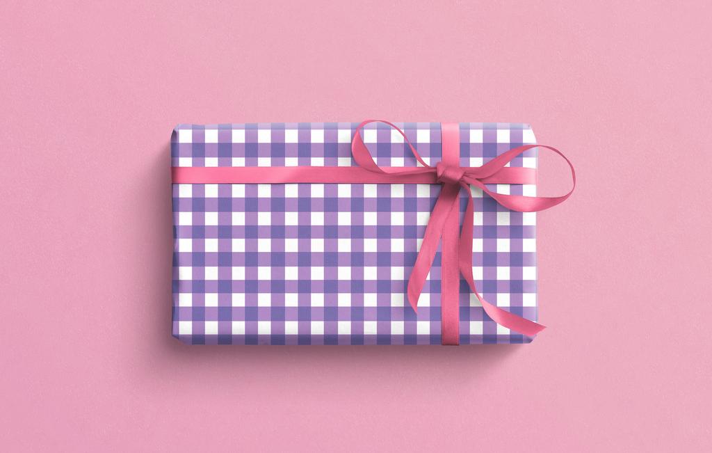 Упаковочная бумага Лиловая Клетка