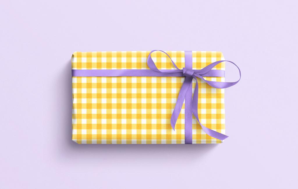 Упаковочная бумага Жёлтая Клетка