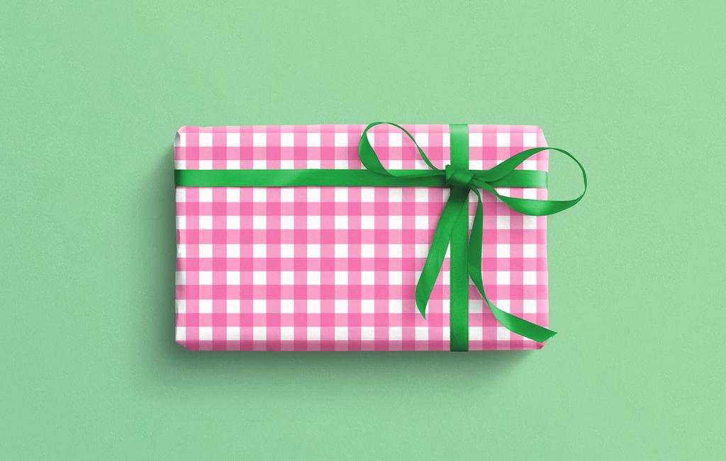 Упаковочная бумага Розовая Клетка