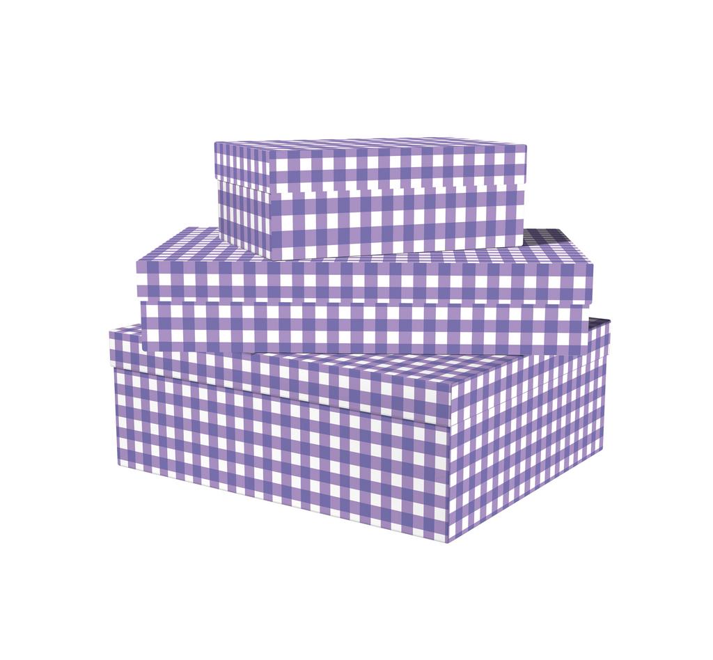 Коробка Лиловая Клетка
