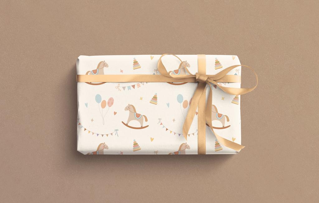 Упаковочная бумага Лошадки (Двухсторонняя)