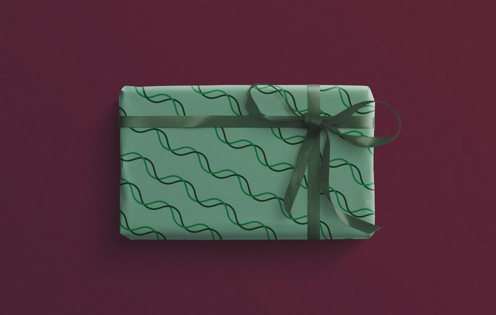 Упаковочная бумага Волна (зеленый)