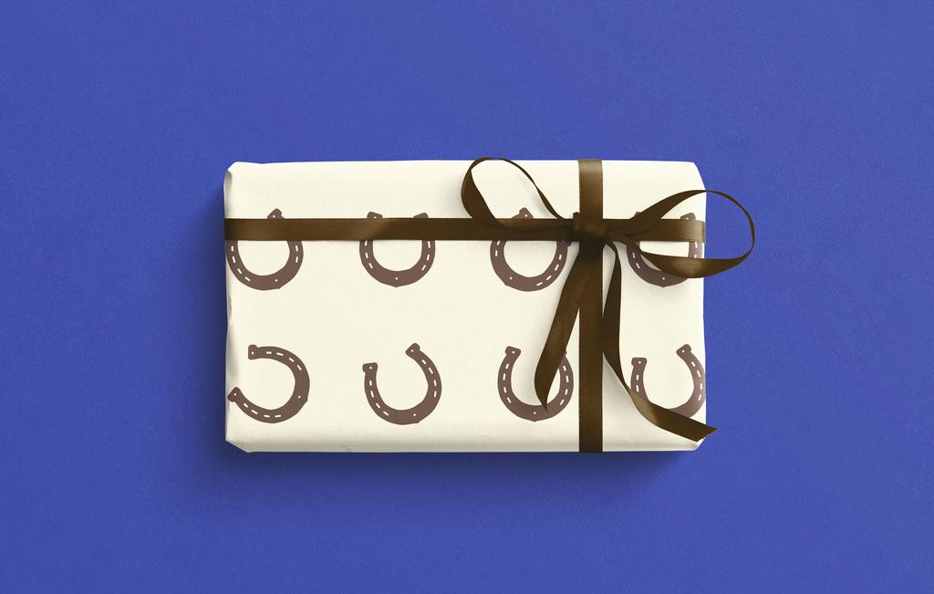 Упаковочная бумага Подковы (двухсторонняя)