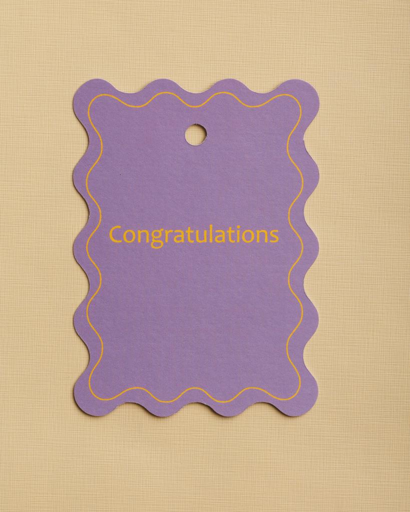 Бирка волна Congratulations!