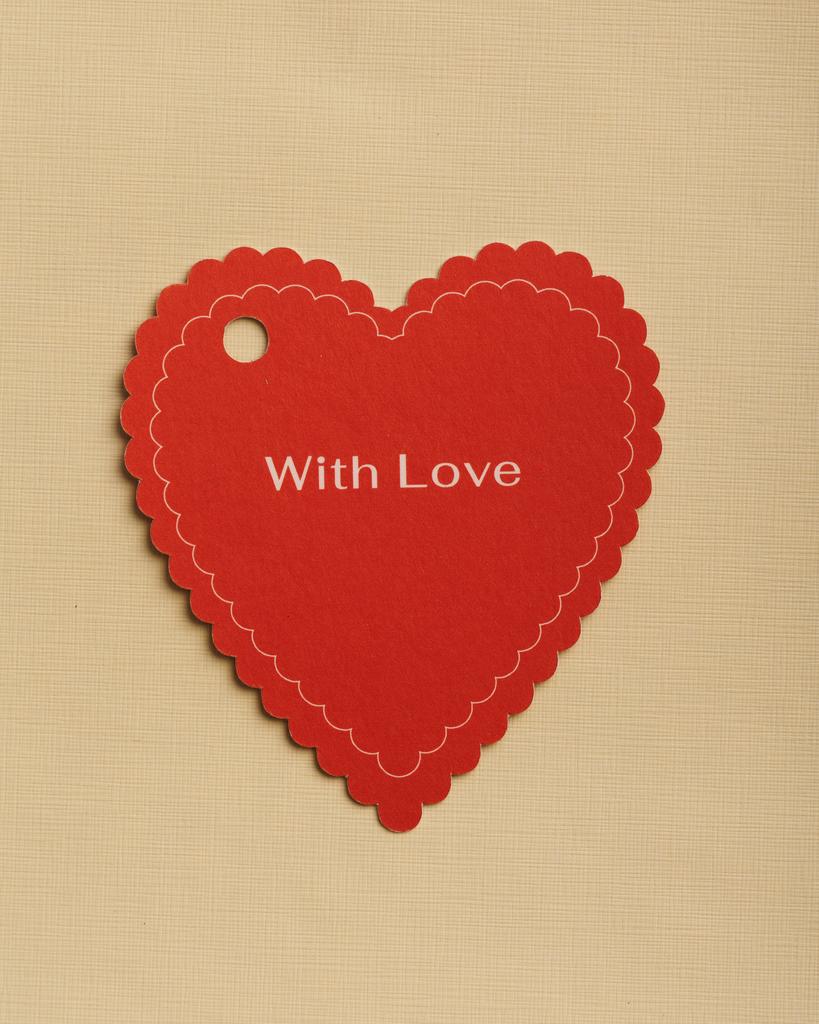 Бирка сердце With Love