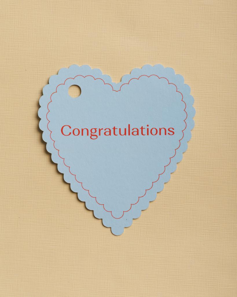 Бирка сердце Congratulations