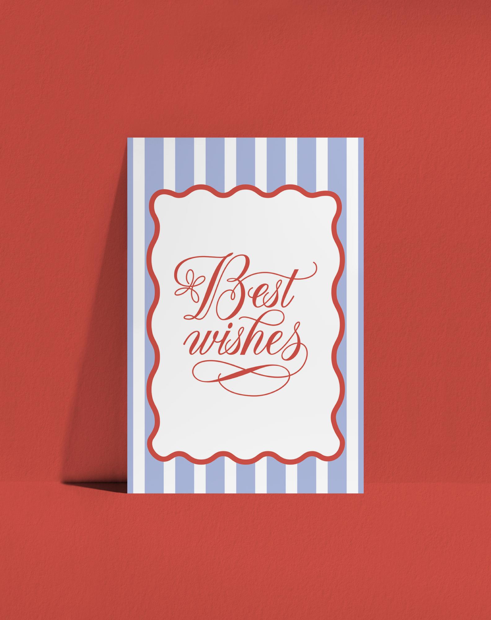 Открытка Best Wishes Red Lilac
