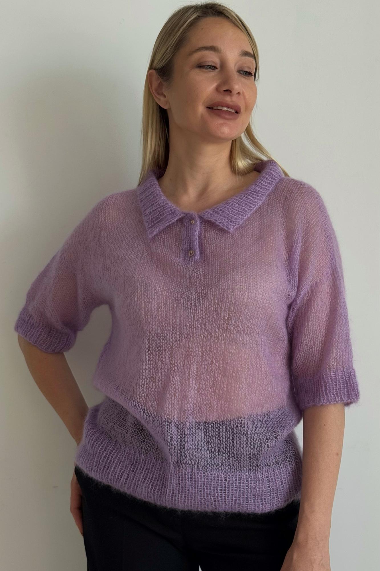 Паутинка поло лавандовая