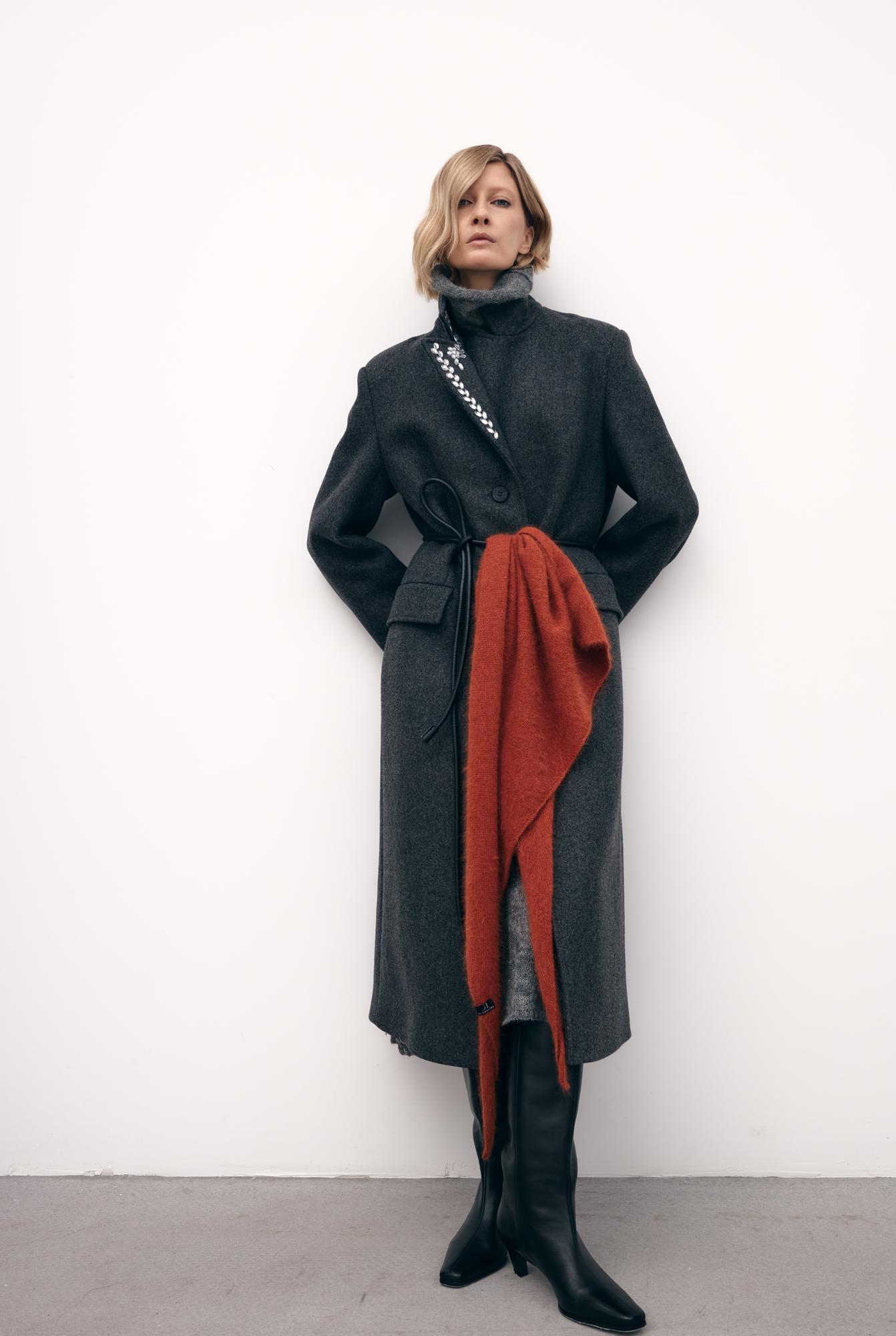 Пальто "Кремона" темно-серое