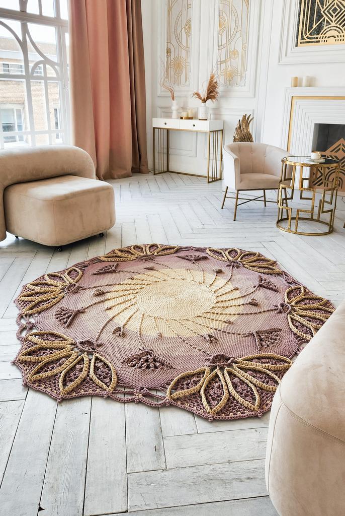 Обучающий мастер-класс по вязанию крючком: «Ковер Хоровод (LaceCircleDance)