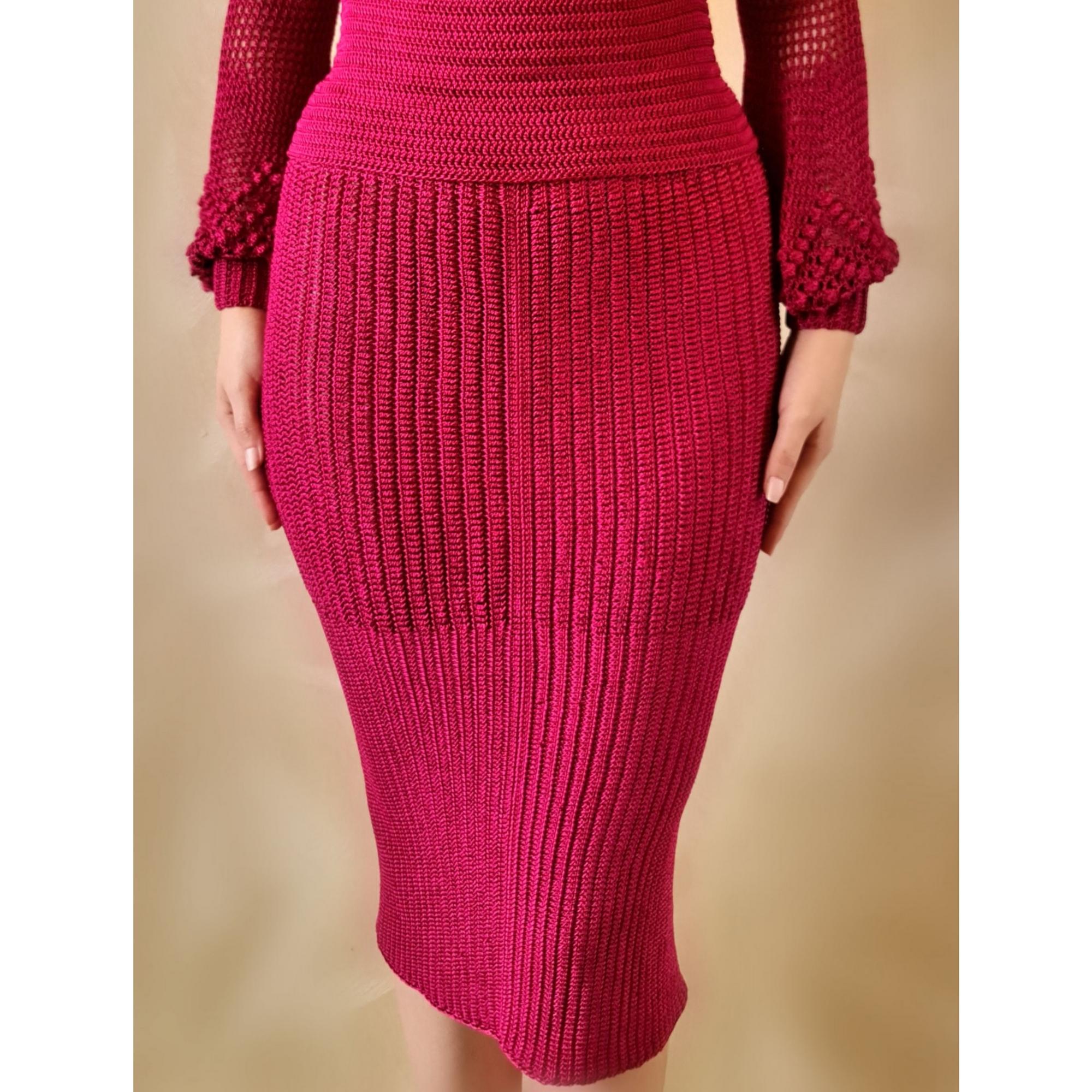 Мастер-Класс по вязанию крючком юбочки "Карандаш"