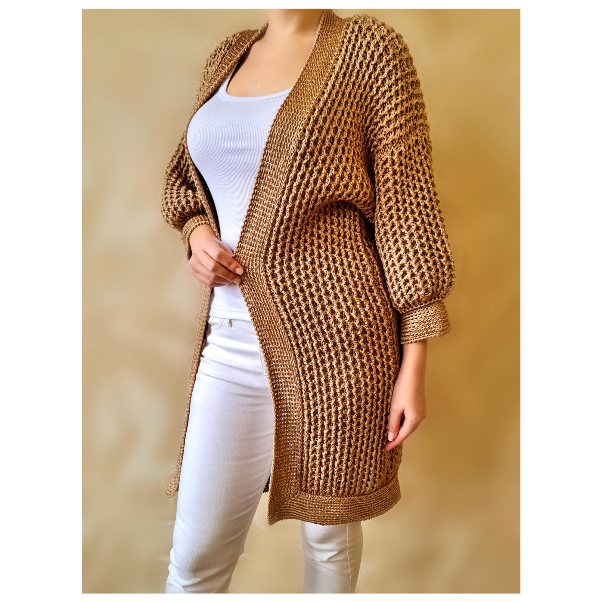 Мастер-Класс по вязанию крючком кардигана "Соты"