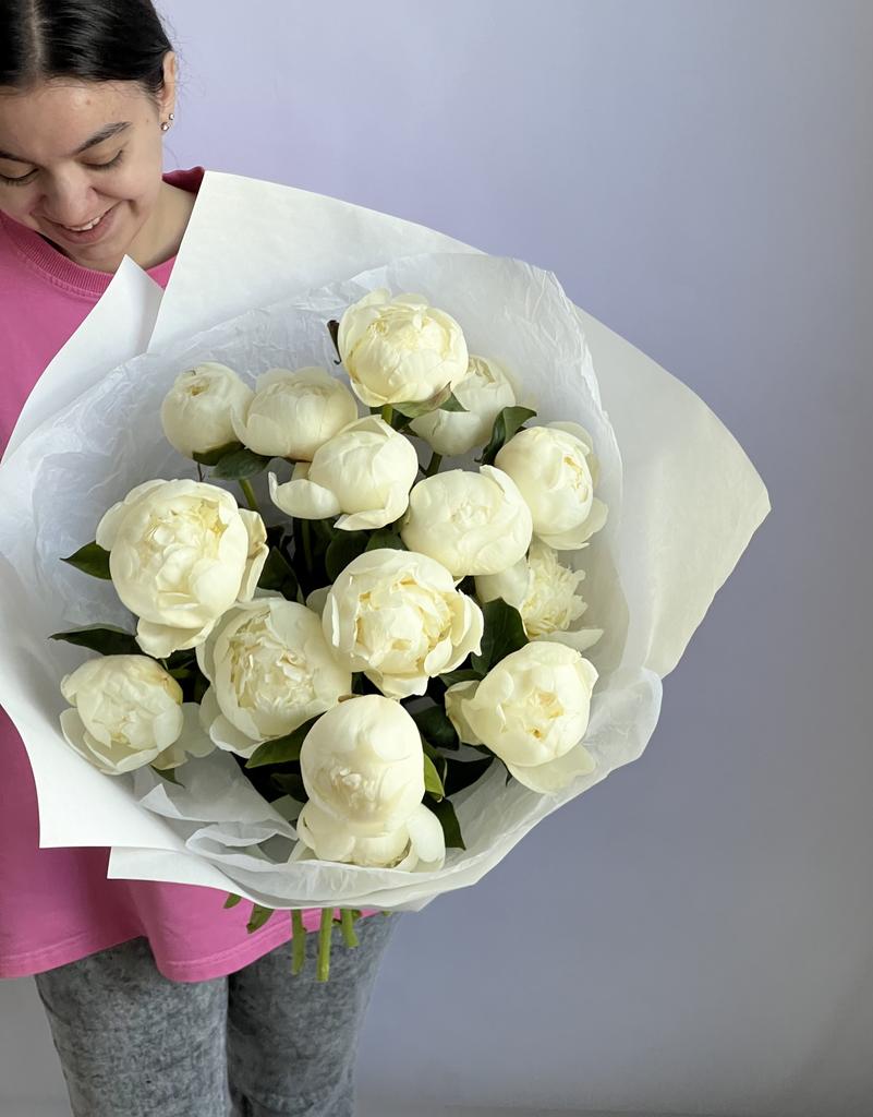 #МОНОБУКЕТ из белых пионов