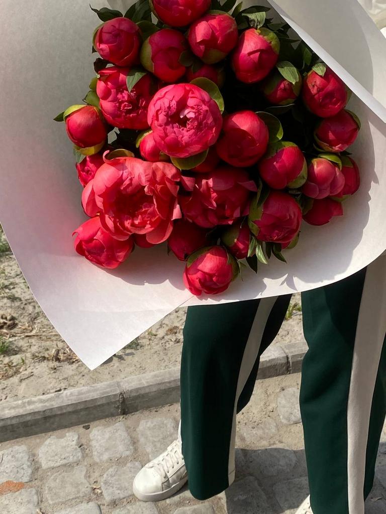 #МОНОБУКЕТ из коралловых пионов