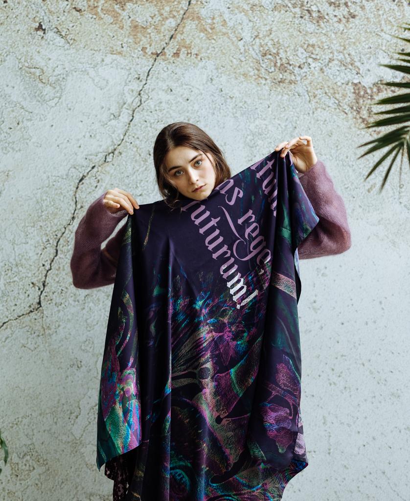 Шелковый платок dark purple /Silk scarf