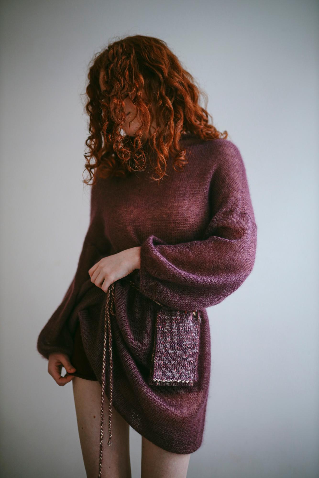 Платье-свитер из нежного мохера/Mohair dress