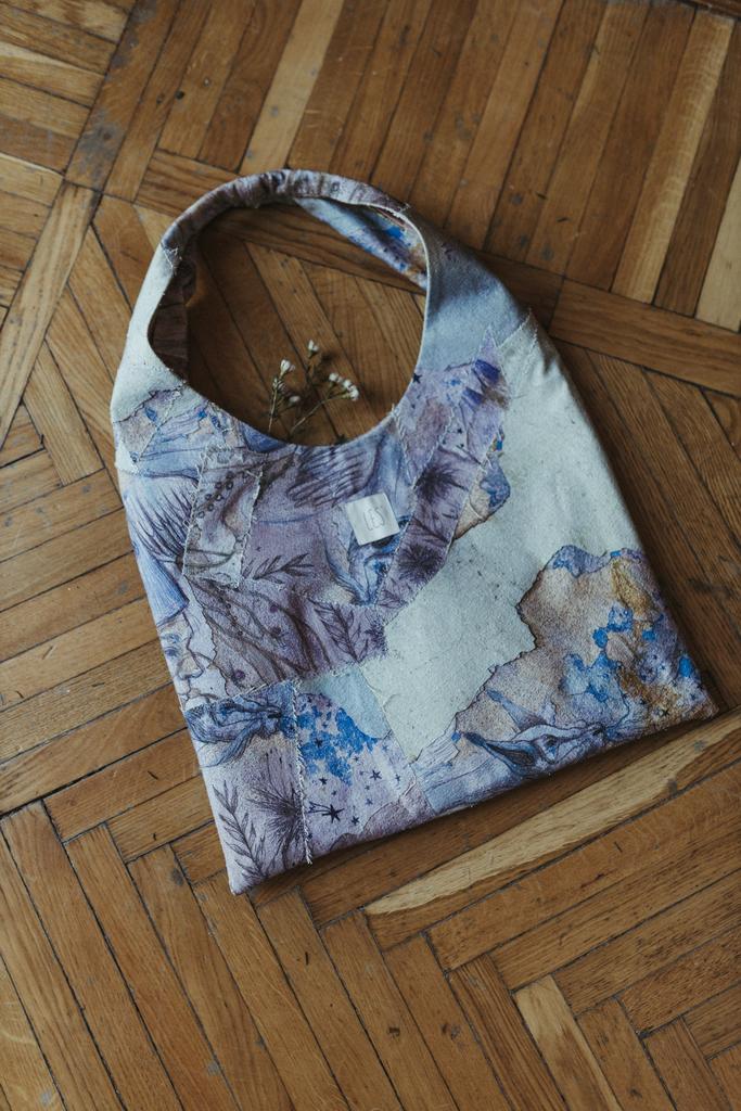 Сумка пэчворк из дикого шелка/Wild silk patchwork bag