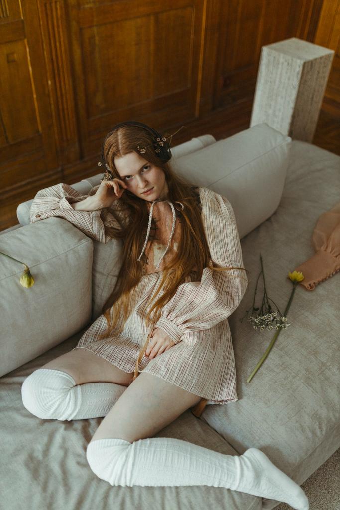 Платье-рубаха из фактурного хлопка