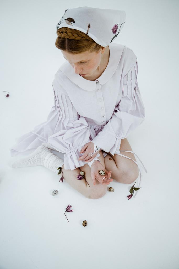 Блуза из льна «Сирень»