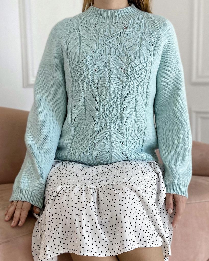 Мастер-класс спицами Джемпер Флаффи + Инструкция - расчет и вязание Джемпер Флаффи