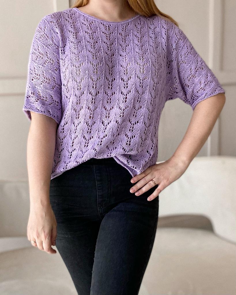 Мастер-класс спицами Футболка Романтик