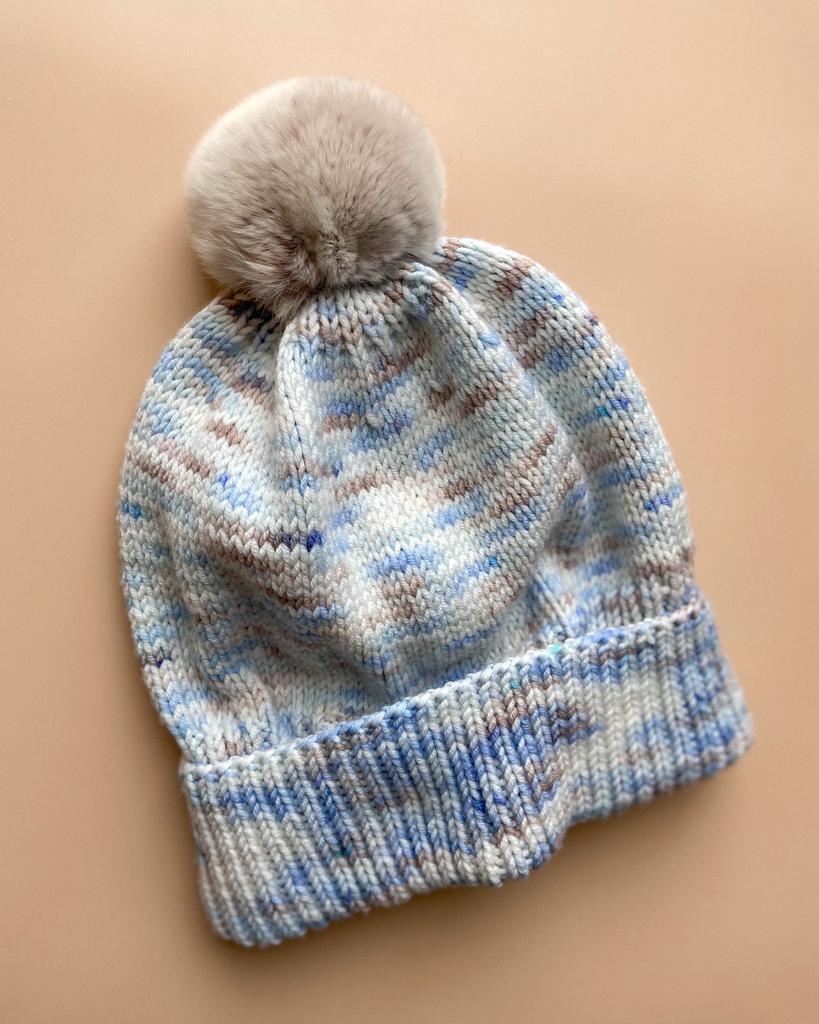 Мастер-класс спицами Шапка Мультиколор