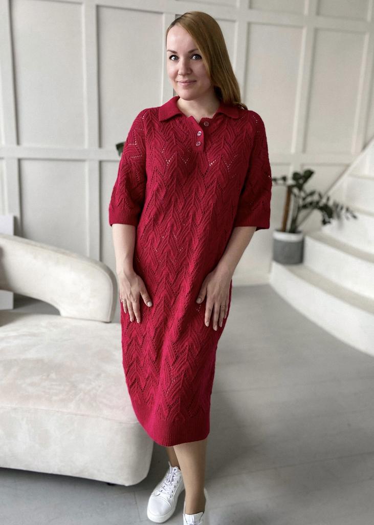 Мастер-класс спицами Платье Амур