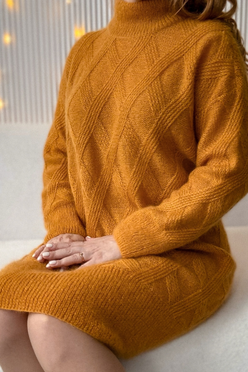 Мастер-класс спицами Платье Кристалл