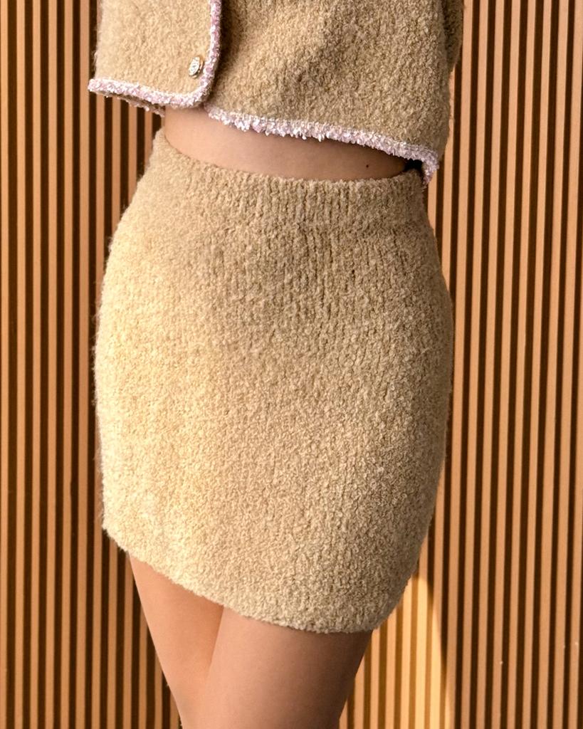 Мастер-класс спицами Юбка Букле