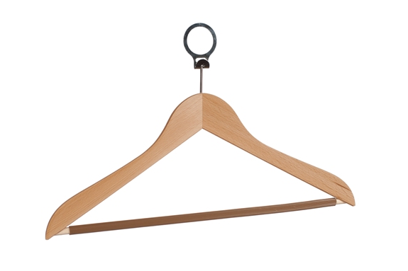 Плечики деревянные антивандальные с перекладиной