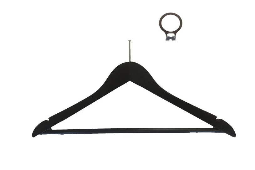 Плечики деревянные антивандальные с перекладиной