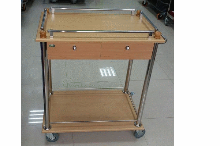 Тележка для обслуживания номеров с 2-мя полками  Размер: 55*80*95