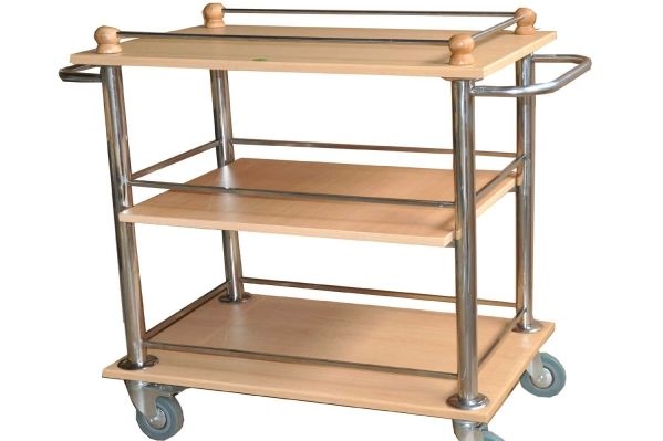 Тележка для обслуживания номеров с 3-мя полками  Размер: 55*80*85