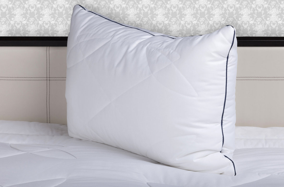 Подушка 50*70 см.   холлофайбер,  ткань поликоттон, белый