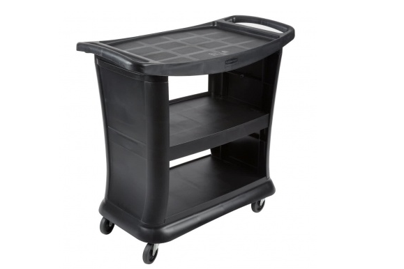Тележка сервисная, три полки FG9T6800BLA (rubbermaid)