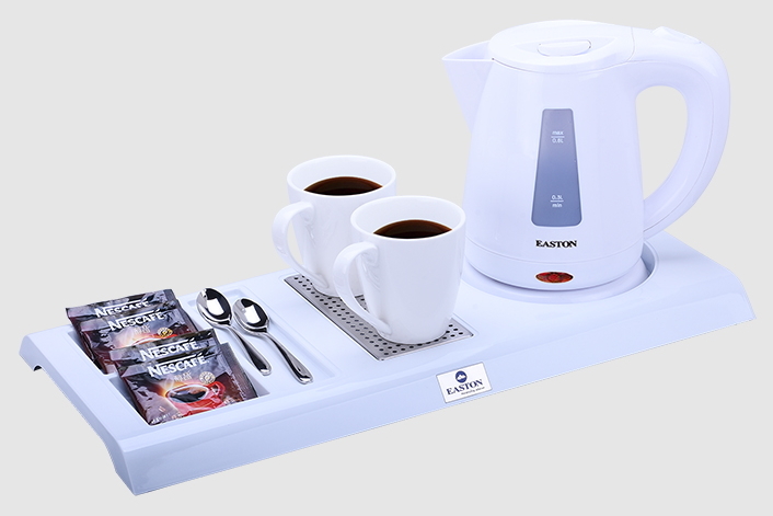 Чайная станция  R 201, пластик, черный/белый, 465*225*27  Объем: 0,8 литра Мощность: 1200W