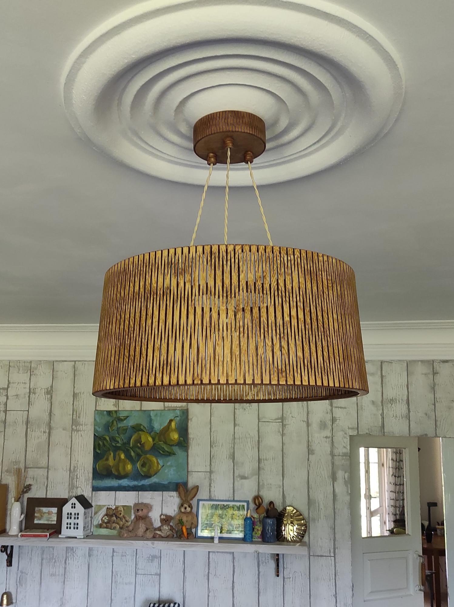 Подвесной светильник из дерева "Sputnik M"