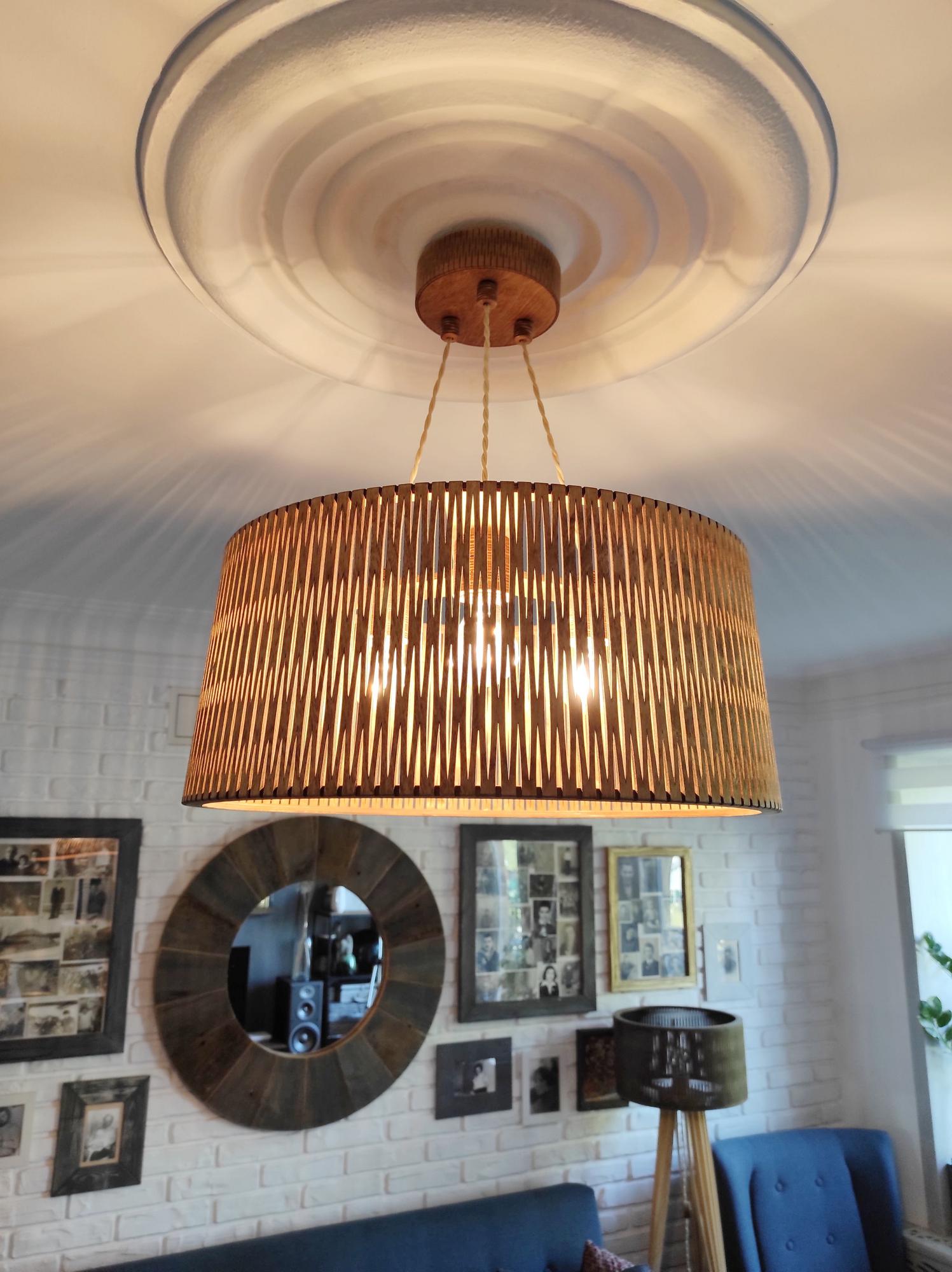 Подвесной светильник из дерева "Sputnik M"