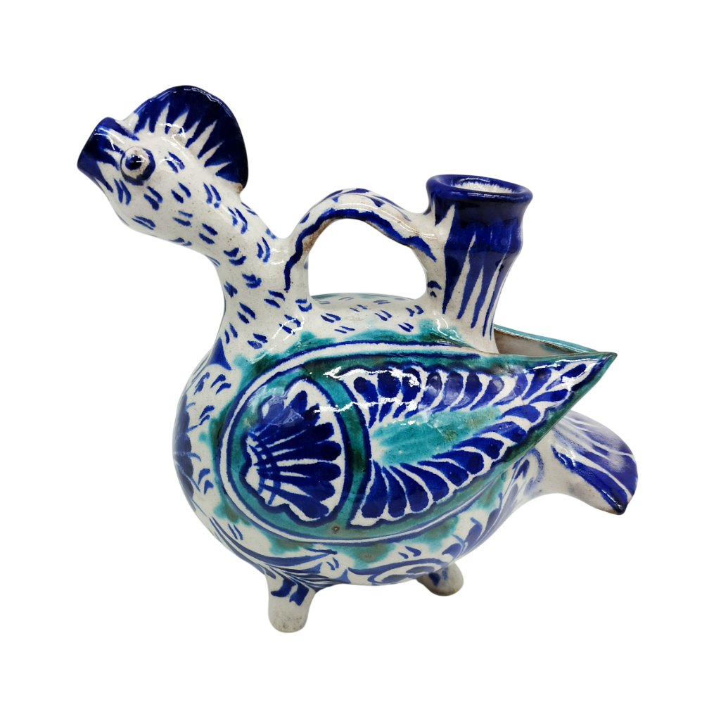 Авторская ваза-птица Урдак, риштанская керамика ручной работы Исмаила Комилова