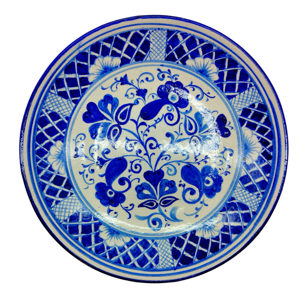 Уникальный ляган «Цветочная поляна» ручной работы. Ишкоровая глазурь, автор Исмаил Комилов | Rishtan.ru