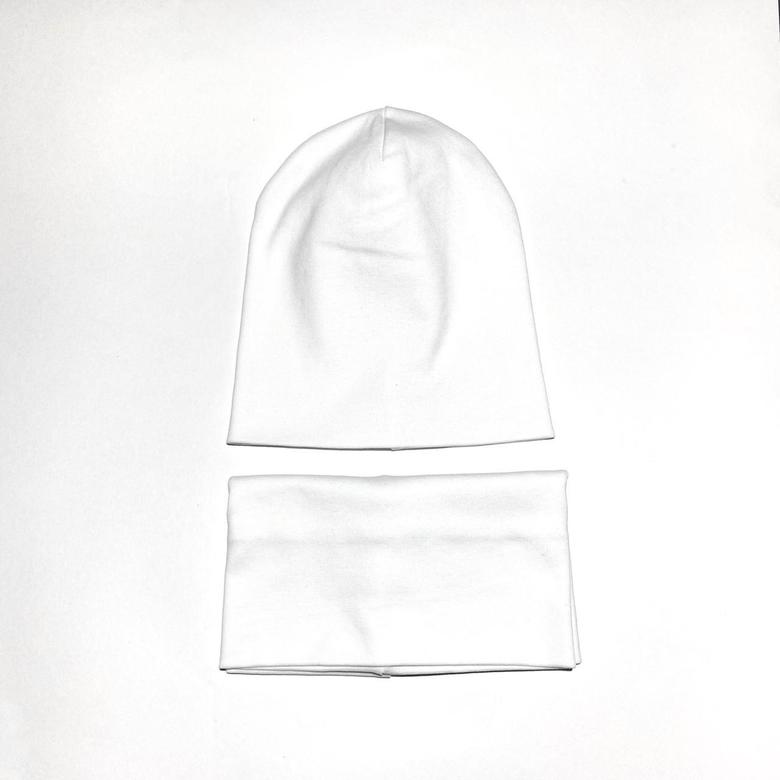 Набор шапка и снуд "Белый"