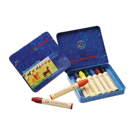 Мелки восковые пальчиковые, Stockmar wax stick crayons, 8 цв.