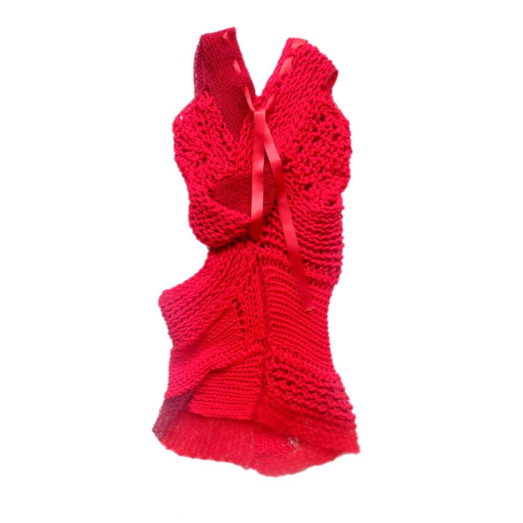 Twisted knit dress